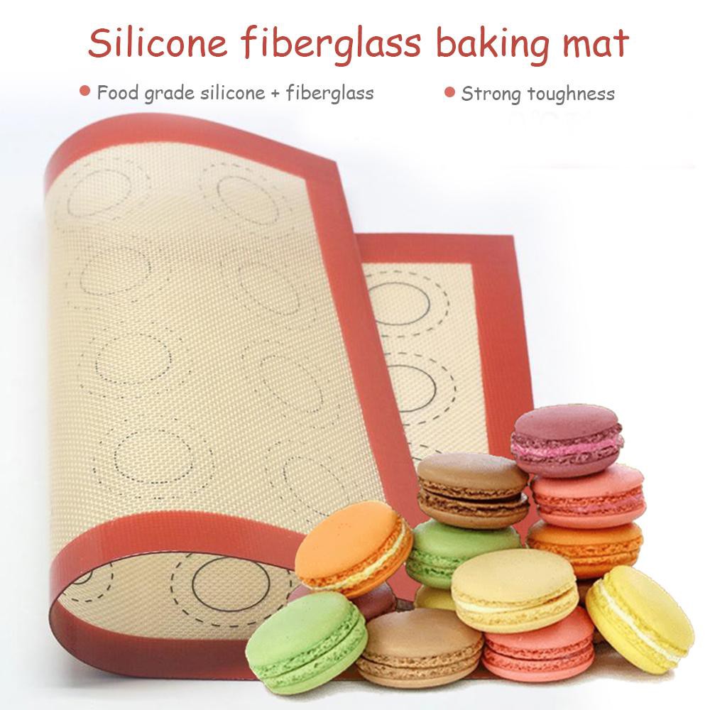 Tấm Lót Nướng Bánh Macaron Sợi Thuỷ Tinh Chống Dính/Thảm Lót Nướng Chịu Nhiệt Silpat Macaron Silicon 70 Ô 40*60cm