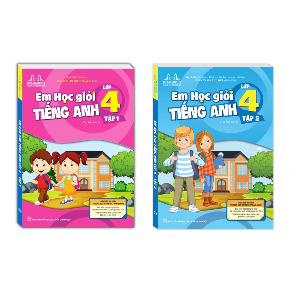 Sách - Combo em học giỏi tiếng Anh lớp 4 (T1 -T2) tái bản lần 2