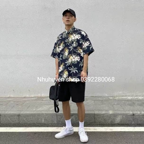 (chất kate thái 1 - kho HCM) mẫu hoa sứ đen đi biển, team - bộ hoa quả, trái cây big size- chuyên sỉ lẻ - nhuhuyen shop