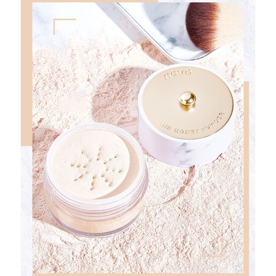 Phấn Phủ Bột Kiềm Dầu Không Trôi NOVO Marble Setting Powder 15g - Thiết Kế Vân Đá Siêu Sang Chảnh | BigBuy360 - bigbuy360.vn