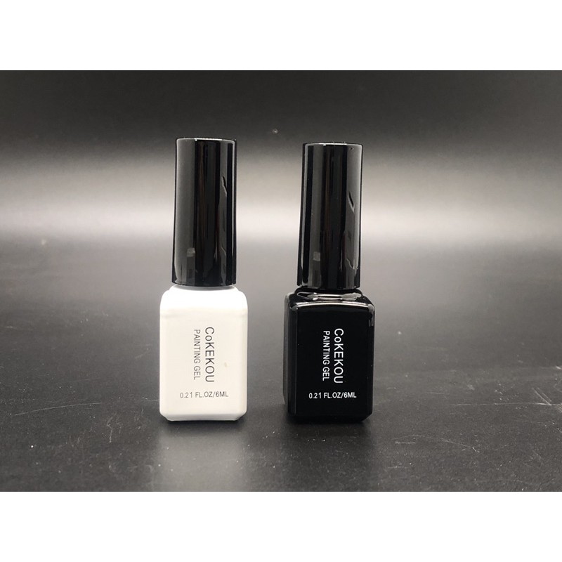 cọ nét gel trắng đen cokekou