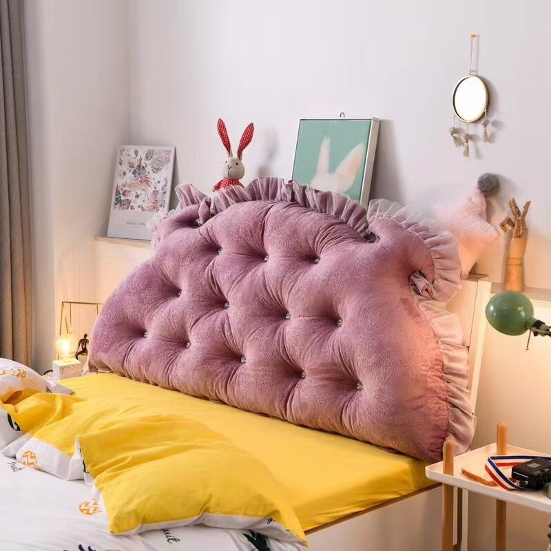 Gối tựa đầu giường , Đệm đầu giường , mẫu đính khuy hoàng gia 1.8M- LOẠI 1