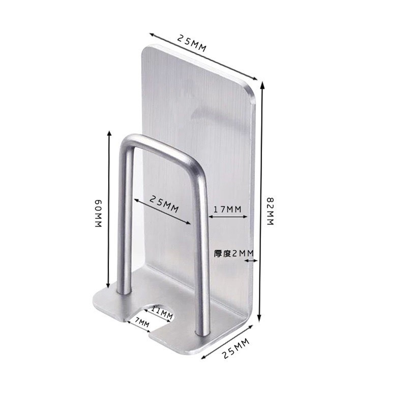 Kệ Để Bàn Chải Đánh Răng Inox 304 Không Gỉ, Dán Tường Không Khoan Đục, Sử Dụng Miếng Dán 3M, Sang Trọng, Gọn Đẹp