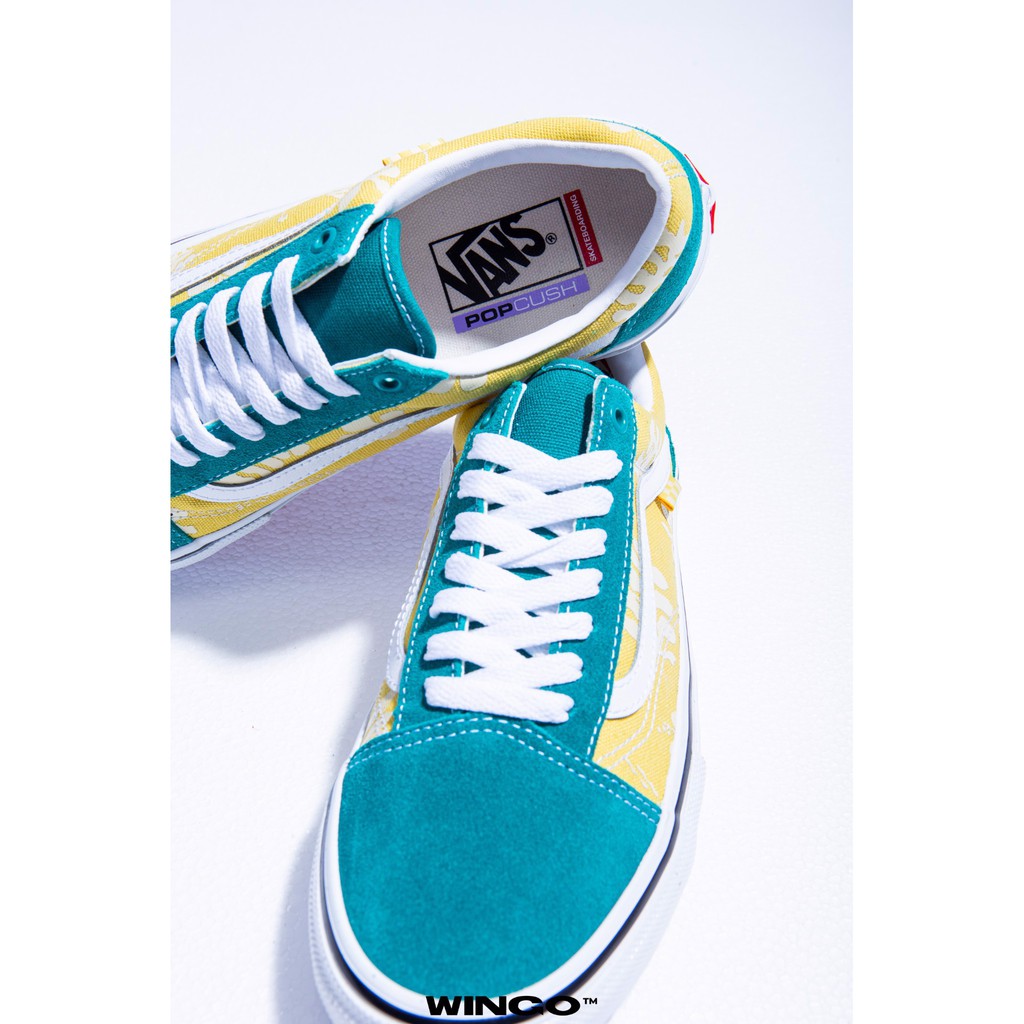 Giày Vans Chính Hãng Old Skool Floral Green/Yellow