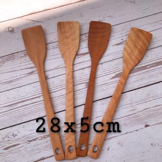 Xẻng/Thìa gỗ nhãn xào thức ăn 28x5cm