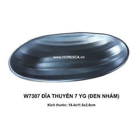 Đĩa nhựa melamine các loại [AN TOÀN] [ĐẸP] đen nhám dạng thuyền, tam giác, vuông