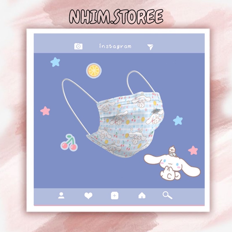 Khẩu Trang In Hình Cinnamoroll Sanrio ( Size Dành Cho Người Lớn ) | BigBuy360 - bigbuy360.vn