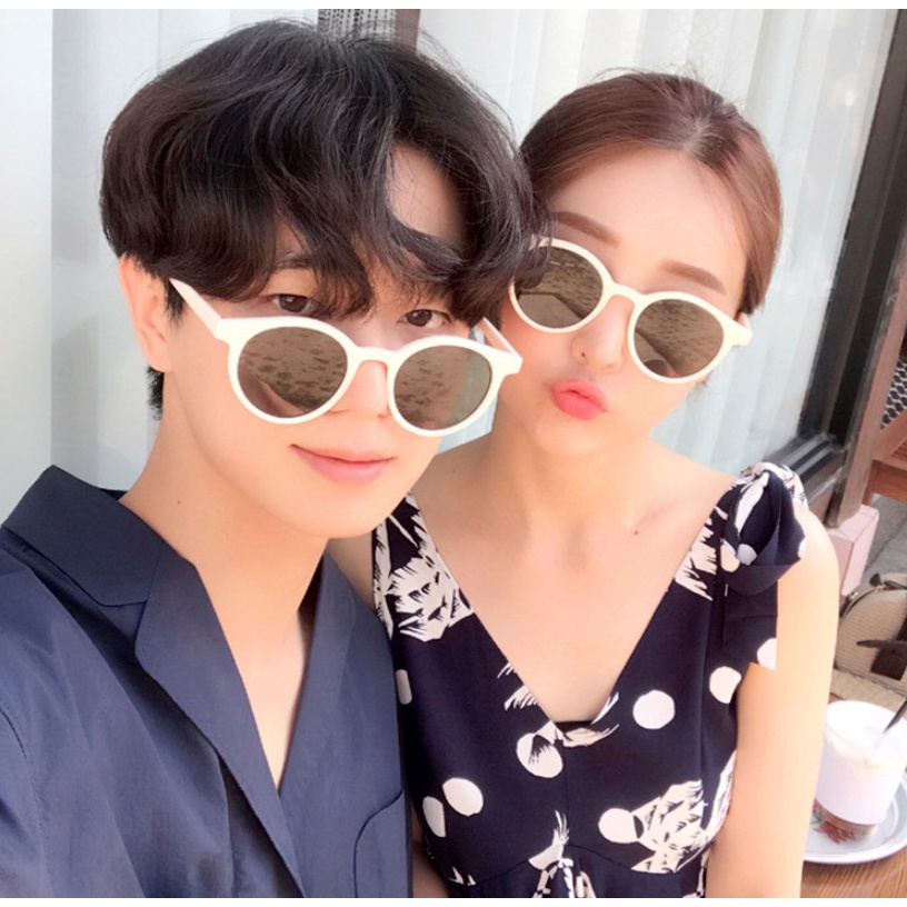 Kính mát chống tia UV gọng tròn đơn giản thời trang cho nam nữ