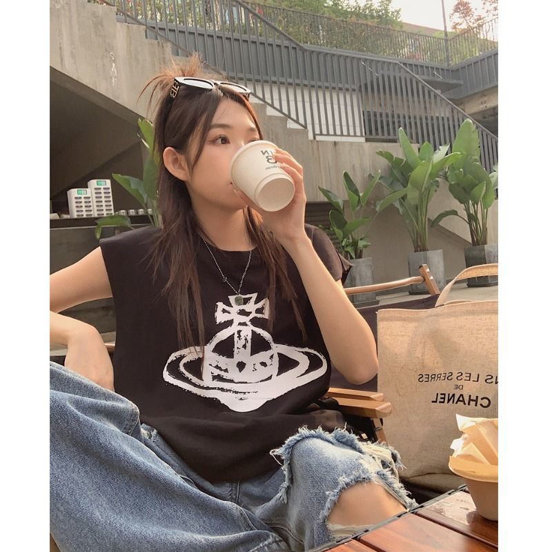 ☒✶Áo Thun Không Tay Phong Cách Retro Thời Trang Cho Nữ