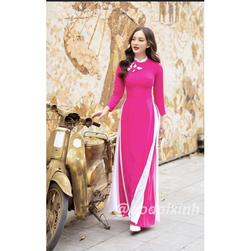 Áo dài thiết kế 4 tà hoa đính nổi ÁO_DÀI_THANH_PHONG