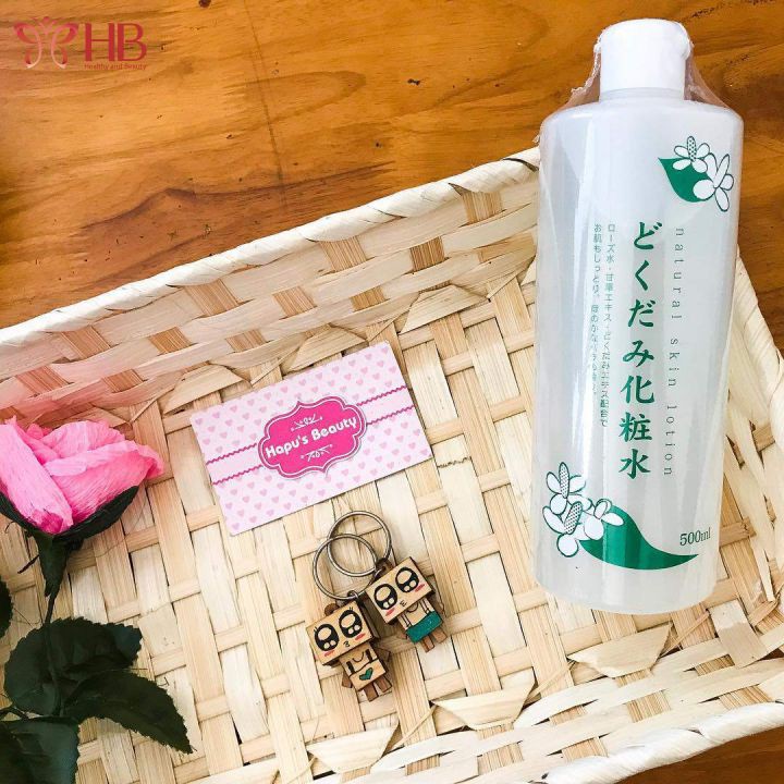 Lotion diếp cá Dokudami Nhật Bản, nước hoa hồng diếp cá cho da dầu mụn, toner rau diếp cá giúp cân bằng da 500ml