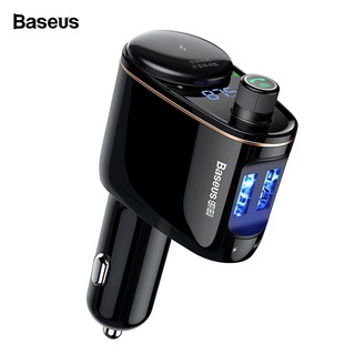 Tẩu sạc nhanh kiêm máy nghe nhạc MP3 hai cổng USB cho xe hơi hiệu BASEUS 3.4A