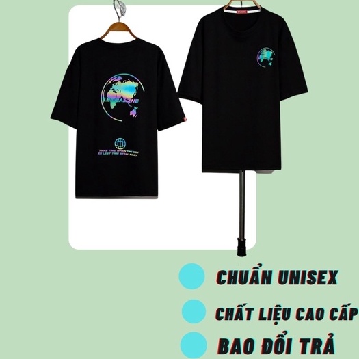 Áo thun phản quang cao cấp UNISEX hình TRÁI ĐẤT độc đáo - cực ngầu - Street Style