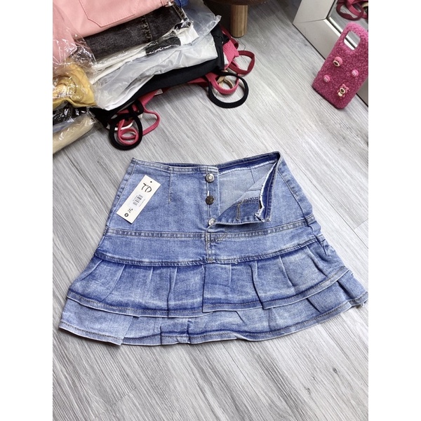 VÁY JEAN 2 TẦNG