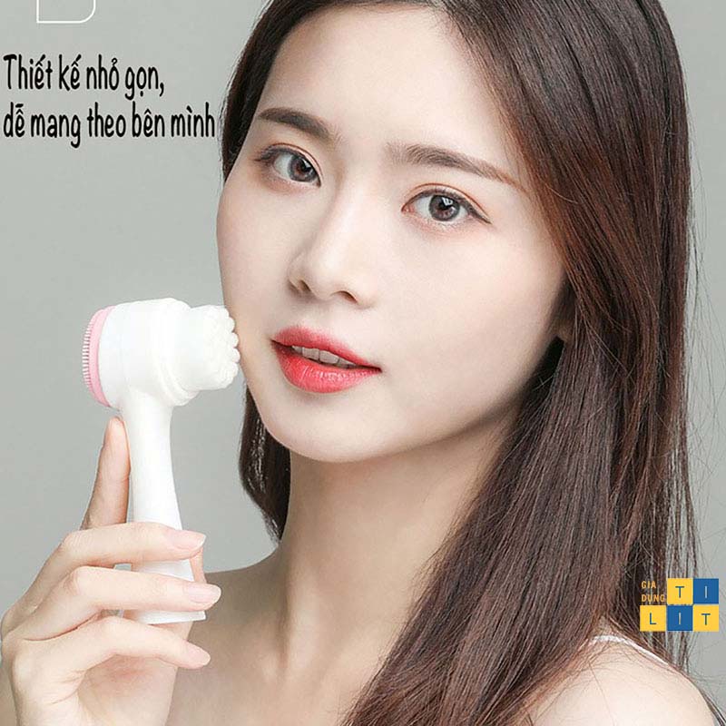 Cọ Rửa Mặt 2 Đầu Massage Siêu Sạch Hàn Quốc (Cọ Rửa Mặt)