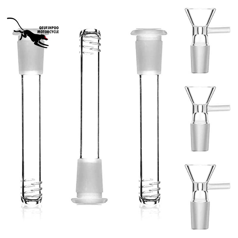 Bộ 3 Ống Thủy Tinh Trong Suốt 14mm Kèm 3 Phễu Thủy Tinh 5.2 Inch