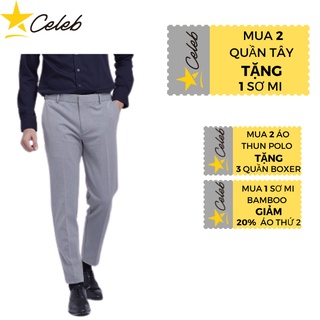 Quần tây nam xám nhạt cao cấp celeb dq05