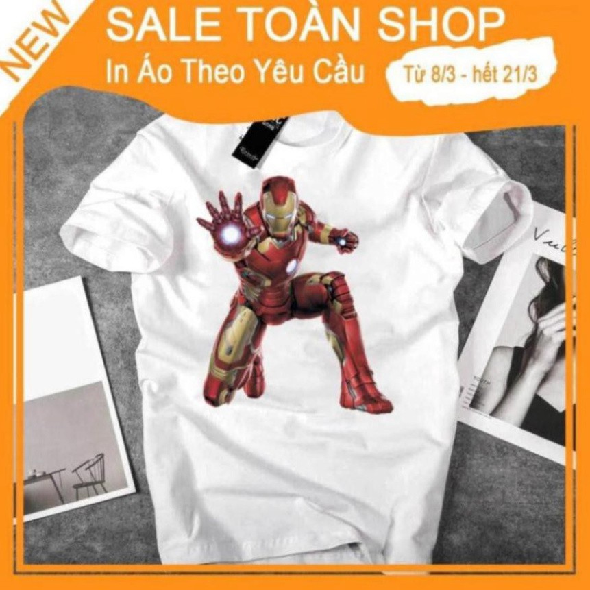 Áo thun Nam Nữ Iron Man Dễ Thương Áo thun Unisex - Áo thun tay lỡ cặp đôi - Áo thun Hàn Quốc 020775