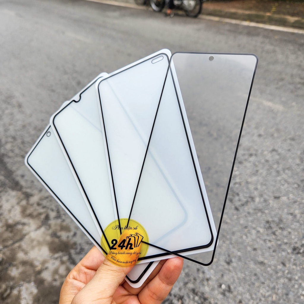 Kính Cường Lực Chống Vân Tay Cho Redmi Note 13 Pro Note 11 11s Note 11 Pro Xiaomi 13T 13T Pro 11T 11T pro Full viền Đen