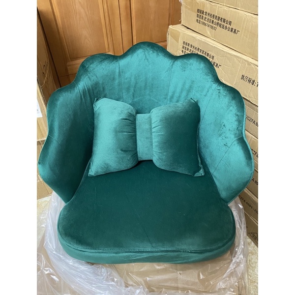 Ghê nỉ ngồi bàn trang điểm phong cách bắc âu tặng kèm nơ