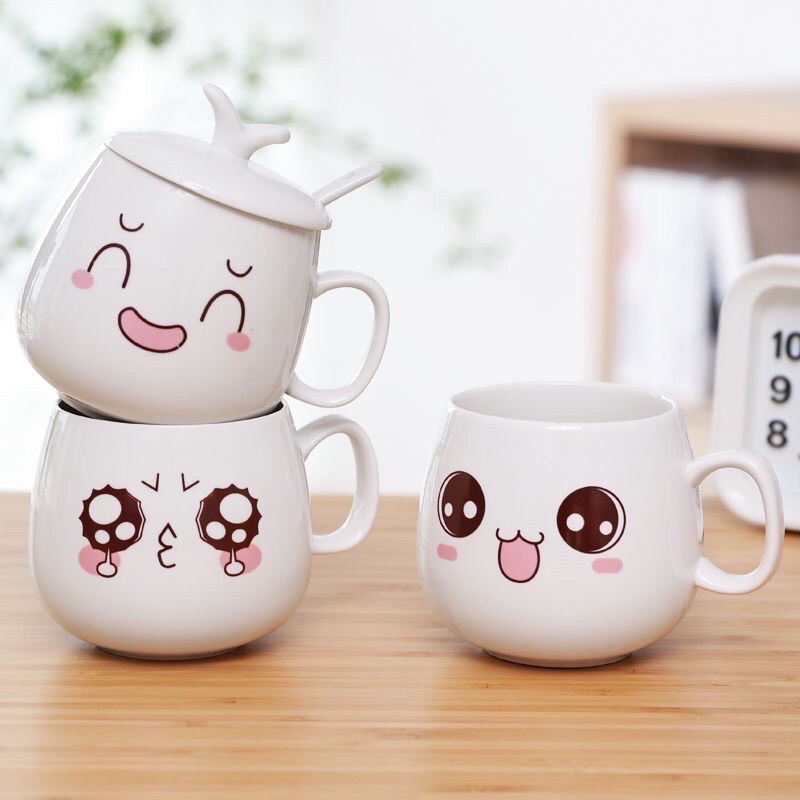 Cốc sứ cute in hình cảm xúc dễ thương