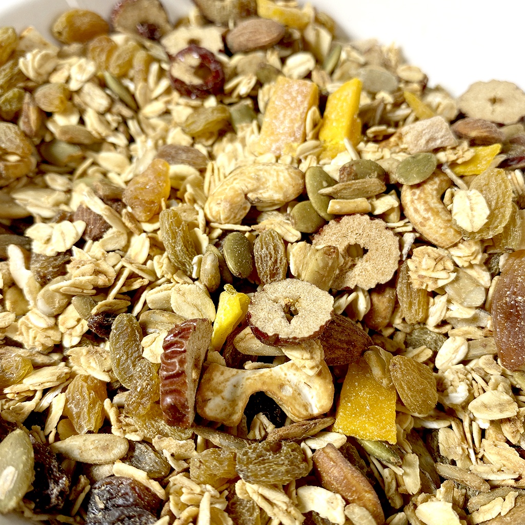 [100g] Granola Mix 7 Loại - Ngũ Cốc Dinh Dưỡng - Ăn Kiêng - Không Đường - Không Phẩm Màu Nhân Tạo