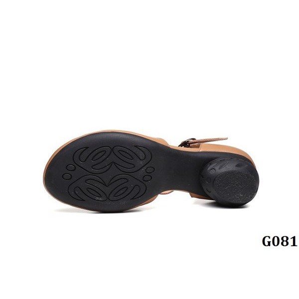 G081 - ENDA KISUHI Giày Sandal Da Thật Handmade Mũi Tròn