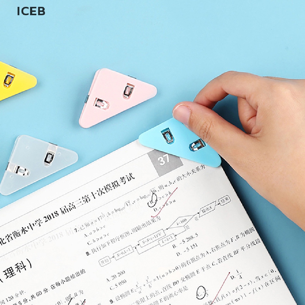 Ic 5 Cái / Bộ Kẹp Giấy Văn Phòng Hình Tam Giác Màu Sắc Để Bàn Văn Phòng my
