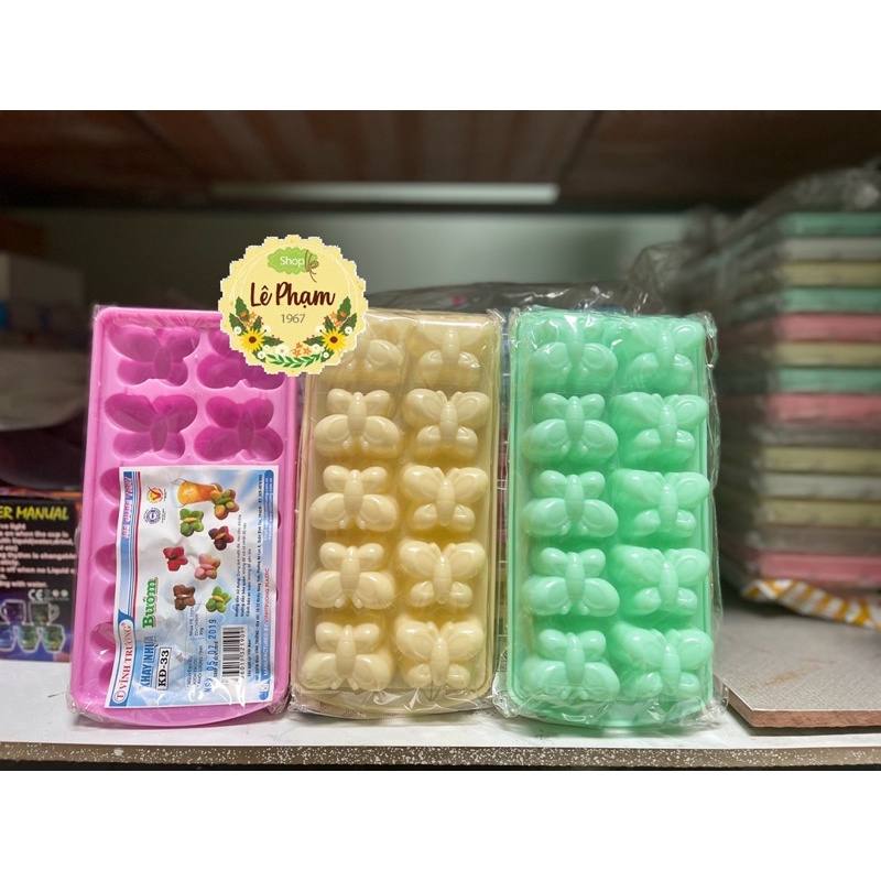 Combo 5 Khuôn rau câu, khay đá hình bướm