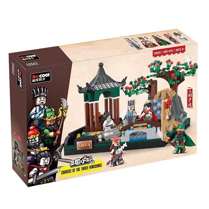 Lego Tam Quốc 3 anh em trên cầu mô hình sưu tập nhân vật Lưu Bị, Quan Công, Trương Phi