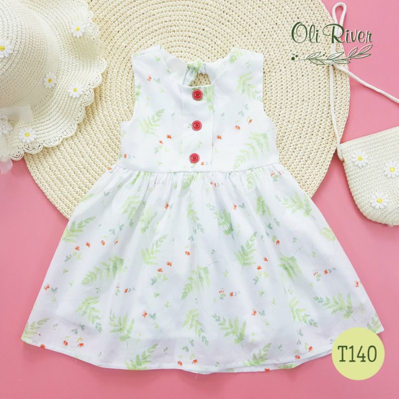 (1->10 tuổi) Váy đầm hoa sát nách Oli River siêu xinh (T140)