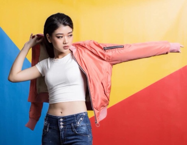 Khoác bomber nữ mầu cam | BigBuy360 - bigbuy360.vn