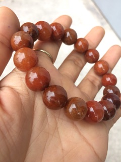 Vòng thạch anh tóc đỏ size Nam