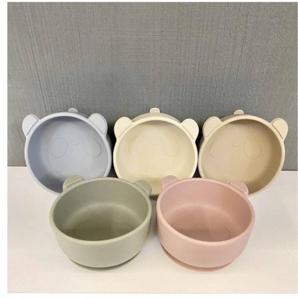 Chén / bát gấu ăn dặm silicon Bar rot có đế hít có đế hít cho bé tập ăm dặm BLW - Barrot