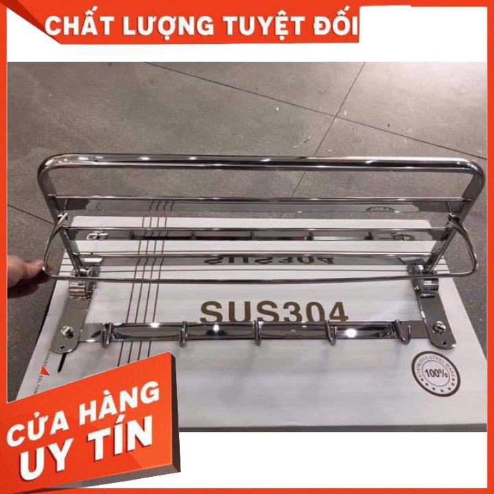 Giá treo khăn nhà tắm Inox 304 (LOẠI 1-CHÂN ĐẾ ĐẶC,CỰC CHẮC CHẮN)