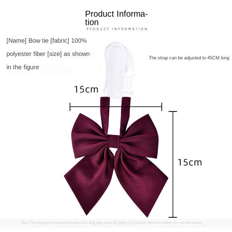 Nơ Thắt Cổ Áo Sơ Mi Phong Cách Nhật Bản Xinh Xắn Cho Nữ