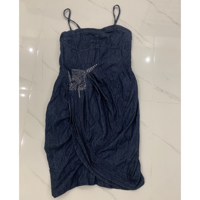 Đầm jeans đuôi cá 2 dây