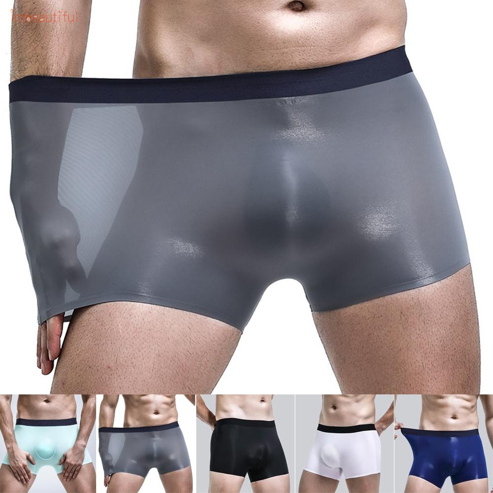 Quần lót boxer màu trơn không đường may 5 màu sắc tùy chọn chất lượng cao thời trang mới quyến rũ dành cho nam