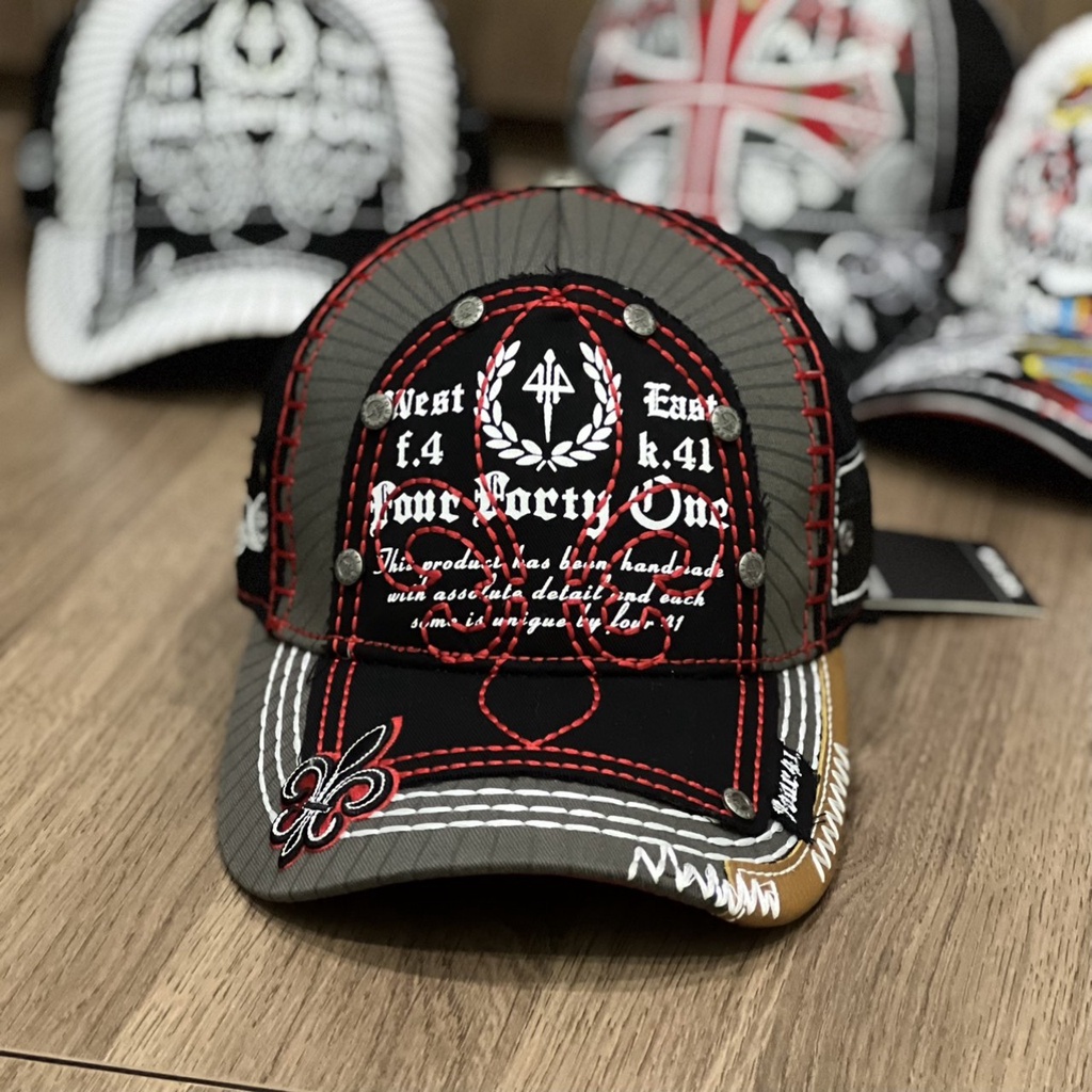 Nón kết four 441 bông lúa Mũ lưỡi trai thời trang cao cấp cực nét chuẩn from lòng sâu (Nón thiết kế)