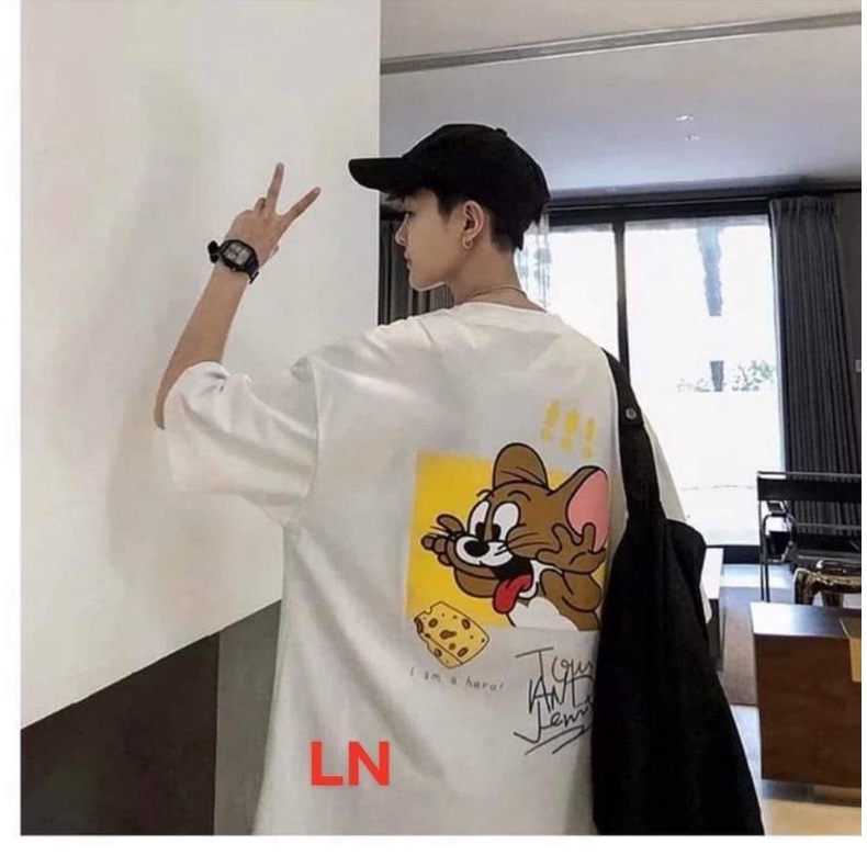 Áo phông chuột ăn bánh ba chấm than LN11