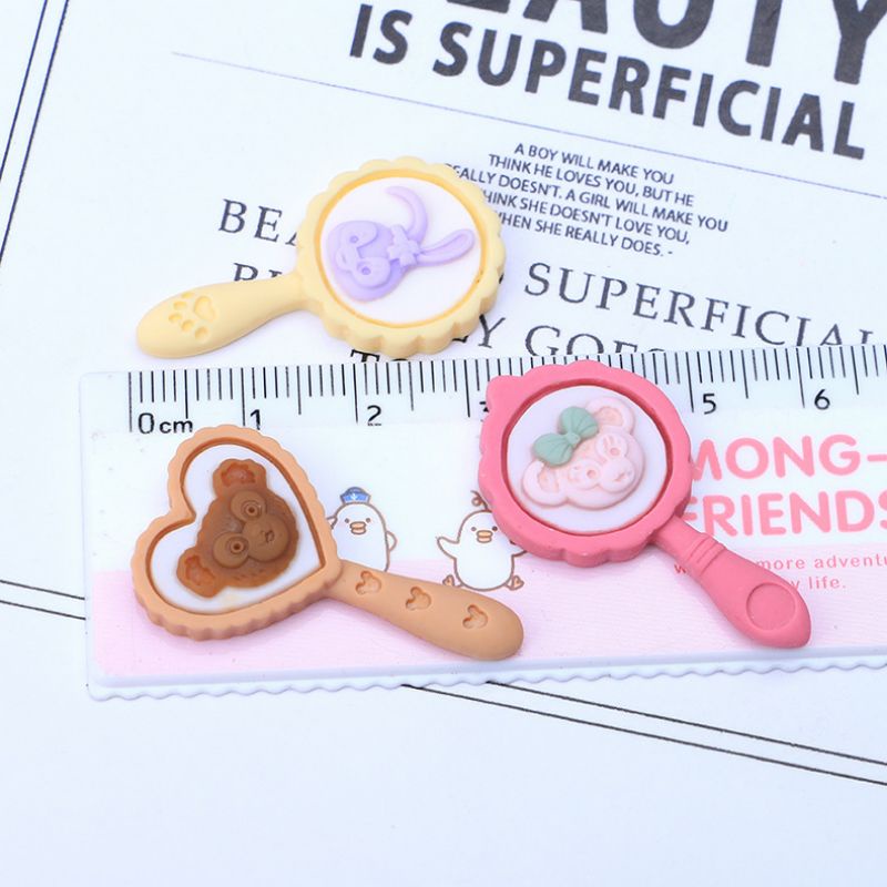 Charm gương hình cute nguyên liệu trang trí điện thoại, DIY