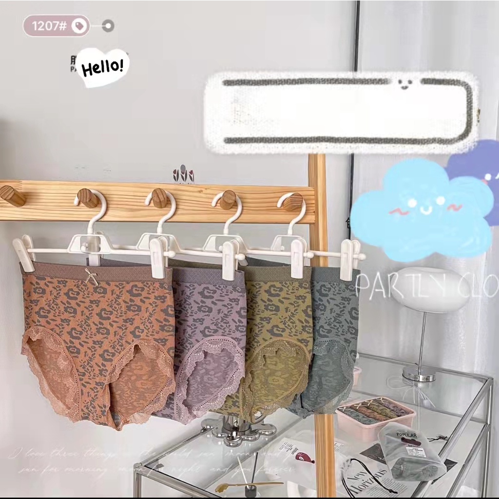 Quần Lót Cotton Không Đường May Họa Tiết Da Báo Co Giãn Tốt Plus Size 65-110KG Cho Nữ