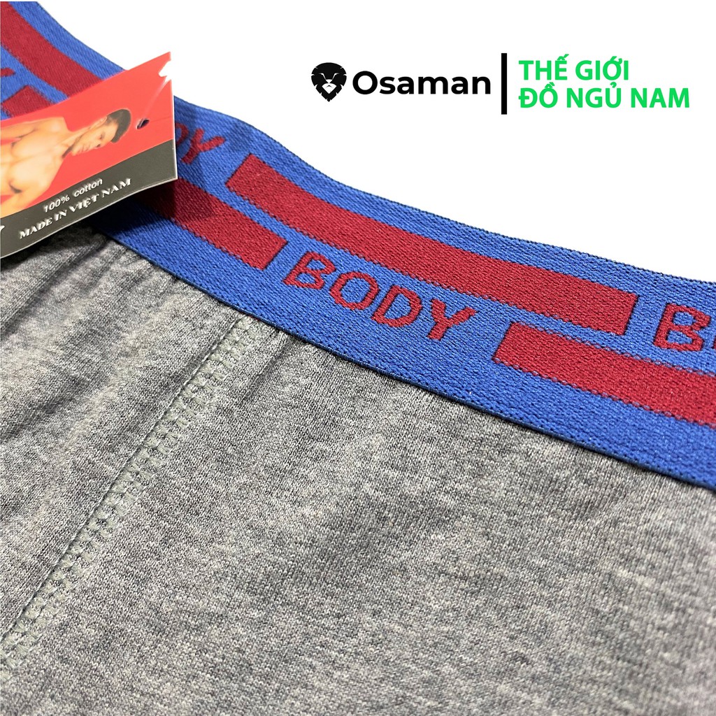 Quần lót nam Boxer Body vải cotton thấm hút mồ hôi tốt - OSAMAN (MÀU NGẪU NHIÊN)