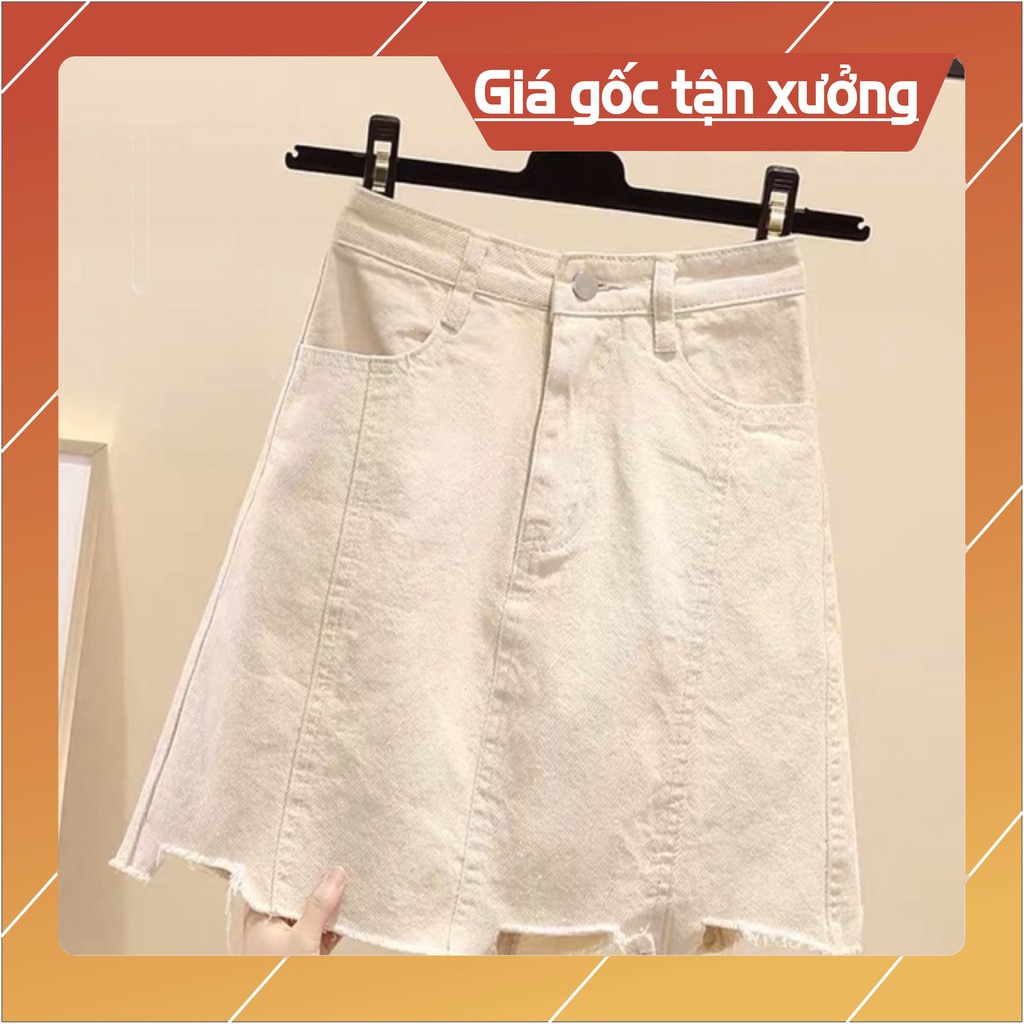 CHÂN VÁY CẠP CAO RÁCH GẤU[HÀNG CÓ SẴN, CÓ LÓT TRONG] | BigBuy360 - bigbuy360.vn