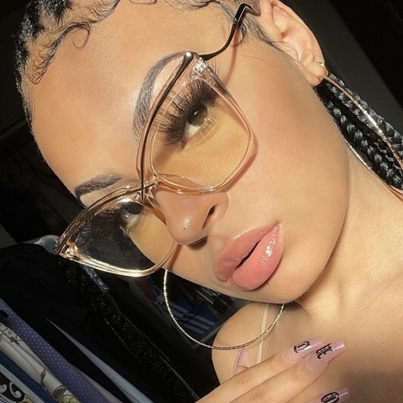 Mắt Kính Hình Mắt Mèo Chống Ánh Sáng Xanh Thời Trang