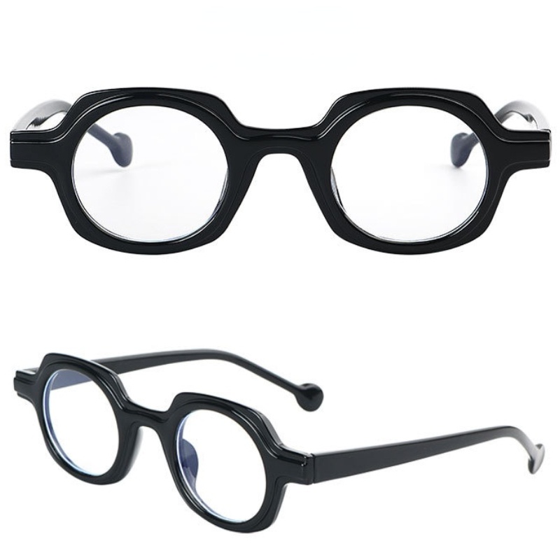 Mắt Kính Gọng Vuông Trong Suốt Chống Ánh Sáng Xanh Kiểu Hong Kong Cho Nam Nữ