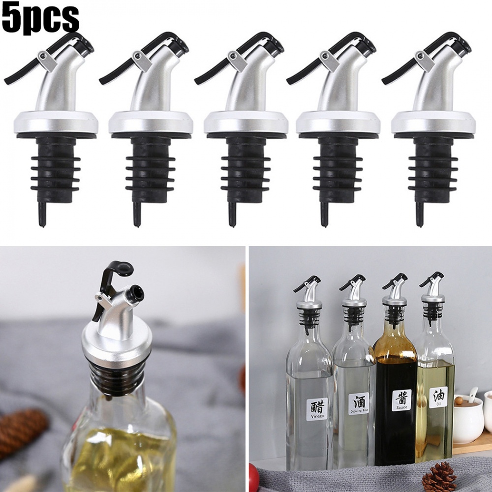Bộ 5 vòi rót dầu olive có nút chặn chống bụi chất lượng cao