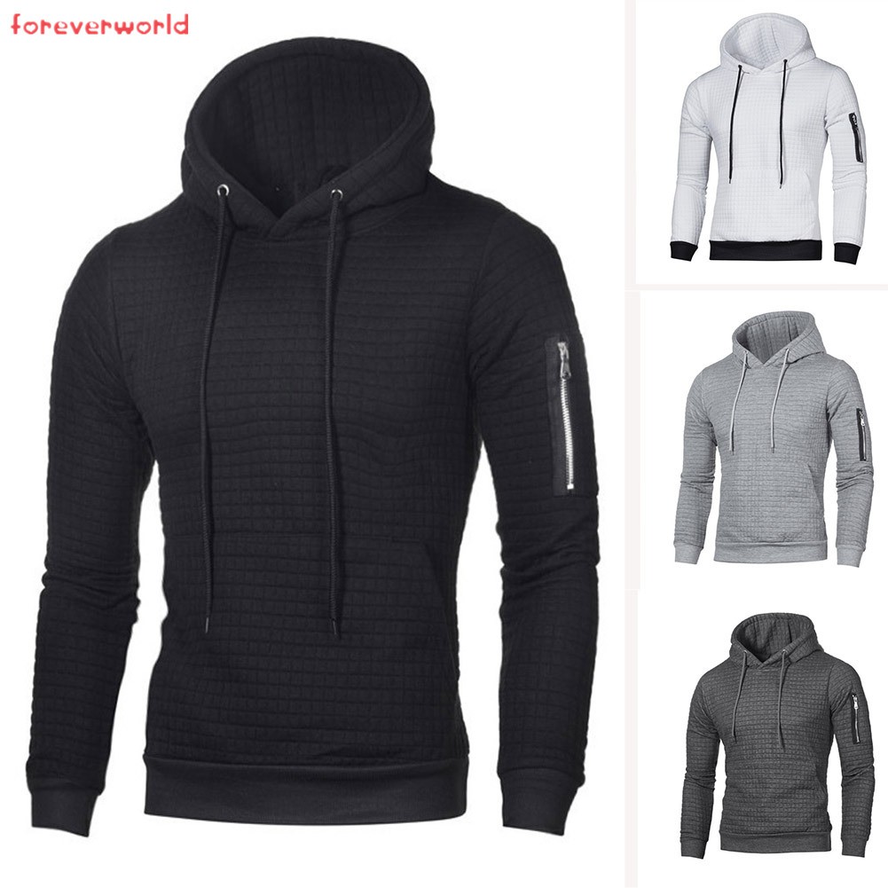 Áo Hoodie Dài Tay Có Túi Cho Nam