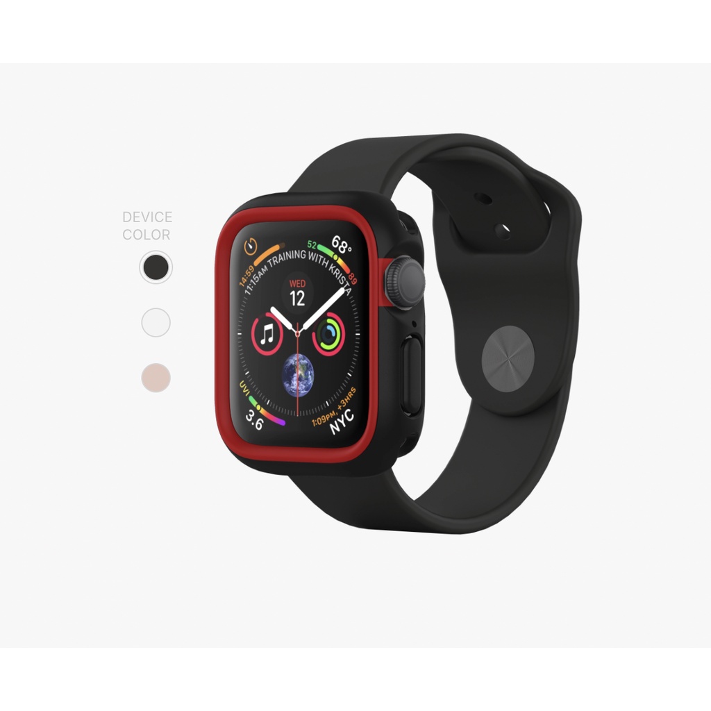 Ốp viền Rhinoshield iWatch Series 4/5/6/7/SE  CrashGuard NX Đen mix màu