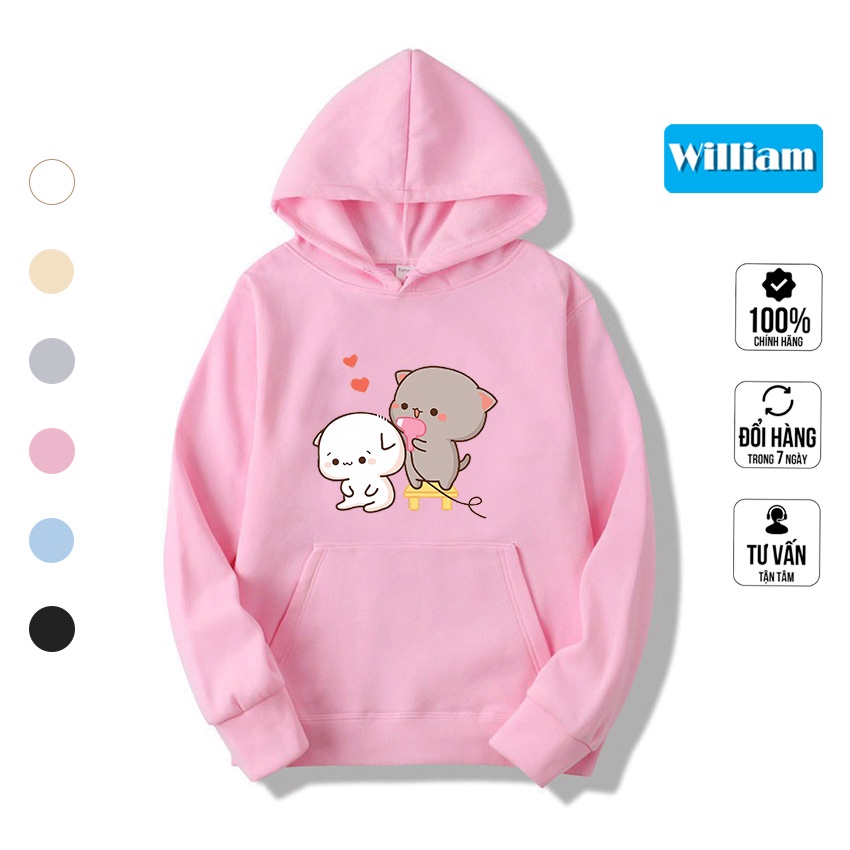 Áo hoodie nam nữ hình Mèo dễ thương chất nỉ bông dày dặn, in Pet cao cấp William - DS213